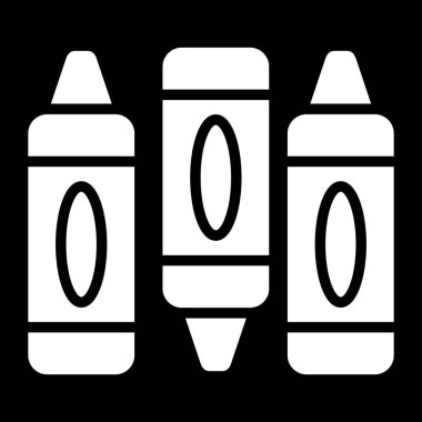 Pastel boya ikonu, vektör illüstrasyonu basit tasarım