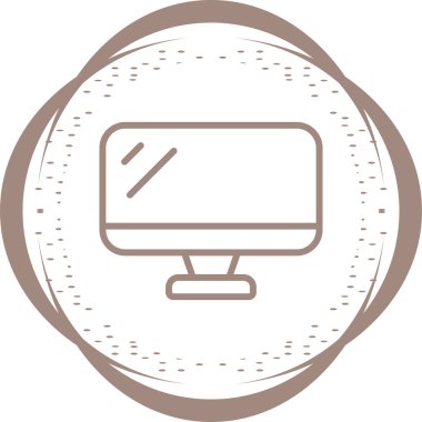 masaüstü monitörü web simgesi, vektör illüstrasyonu
