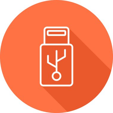 usb simgesi, vektör illüstrasyonu basit tasarım