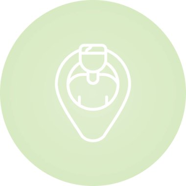 Kullanıcı Yolculuğu Vektör Ana Hattı Simge Tasarımı çizimi. Beyaz arkaplanda Müşteri Hizmetleri Sembolü 