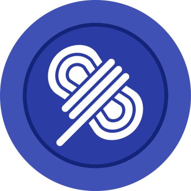 Kablo bağı. Web simgesi basit illüstrasyon