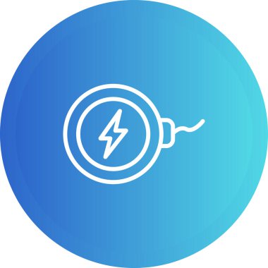  Kablosuz Şarj simgesi vektör çizimi 