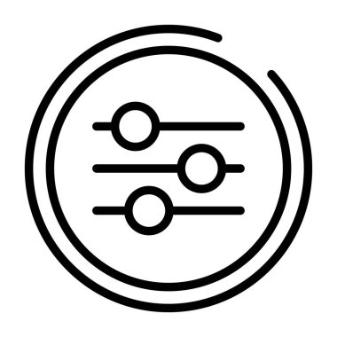 Equalizer ağ simgesinin vektör illüstrasyonu