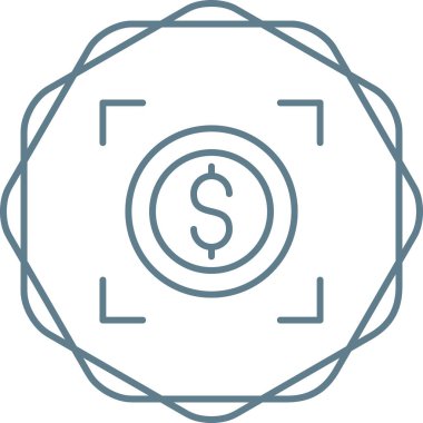 Doları para simgesi, vektör çizim 