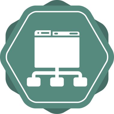 Ağ simgesinin vektör illüstrasyonu