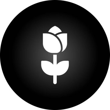 çiçek web simgesi, basit vektör illüstrasyonu