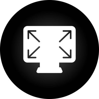 Tam ekran. Web simgesi basit illüstrasyon
