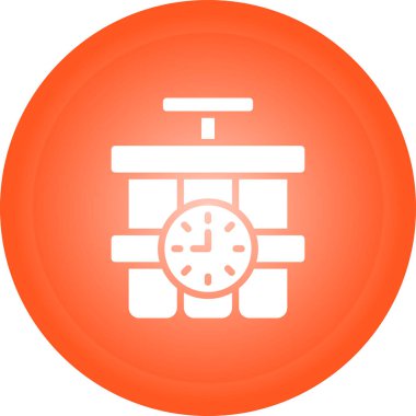 Beyaz Arkaplanda Dinamit Tnt Simgesi. Vektör