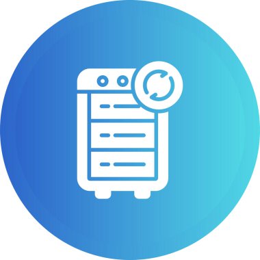 Yedekleme Sunucusu simgesi, vektör illüstrasyonu basit tasarım