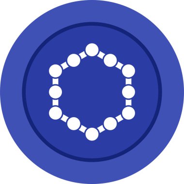 Basit bir altıgen simgesi, web basit illüstrasyonu