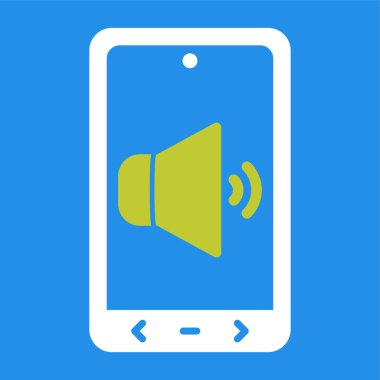 Cep telefonu çalıyor. Web simgesi basit illüstrasyon 