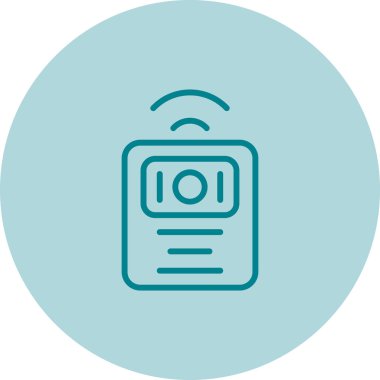 Video dahili iletişim izole edilmiş simgesi, düzenlenebilir felçli video kapı zili telefon vektör simgesi