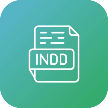 INDD file format icon vector illustration clipart