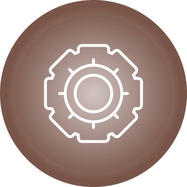 dişli ağ simgesi, basit vektör illüstrasyonu