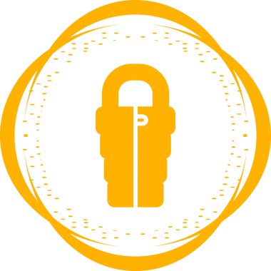 uyku tulumu simgesi, vektör illüstrasyonu basit tasarım