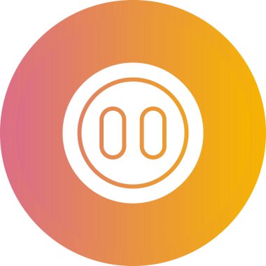 duraklat düğmesi simgesi, vektör illüstrasyonu 