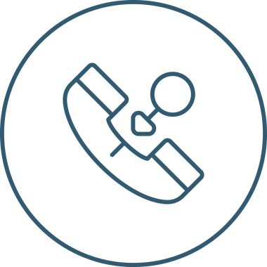 Gelen telefon arama simgesinin vektör illüstrasyonu