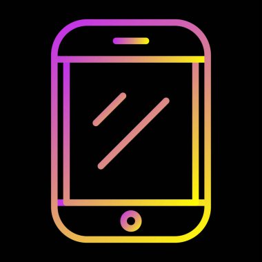 akıllı telefon simgesi, vektör illüstrasyonu basit tasarım