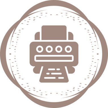 Yazıcı. Web simgesi basit illüstrasyon