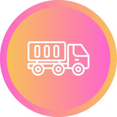 Kamyon web simgesi. Vektör illüstrasyonu