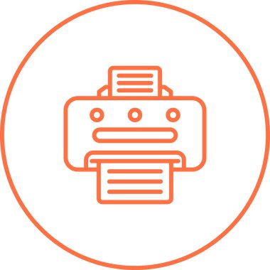 Yazıcı. Web simgesi basit illüstrasyon