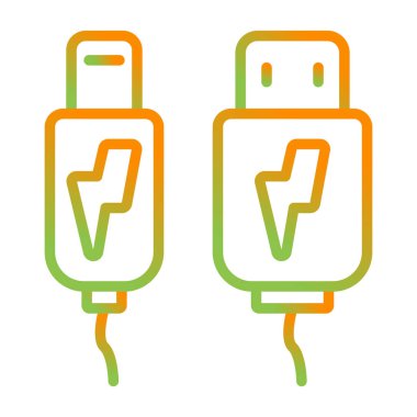 Yıldırım. Web simgesi basit illüstrasyon