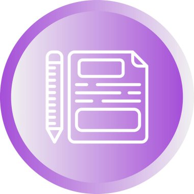 belge web simgesi vektör illüstrasyonu