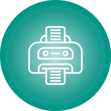 Yazıcı. Web simgesi basit illüstrasyon