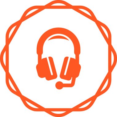 kulaklıklar web simgesi, vektör illüstrasyonu