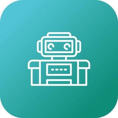 robot ağ simgesi, vektör illüstrasyonu