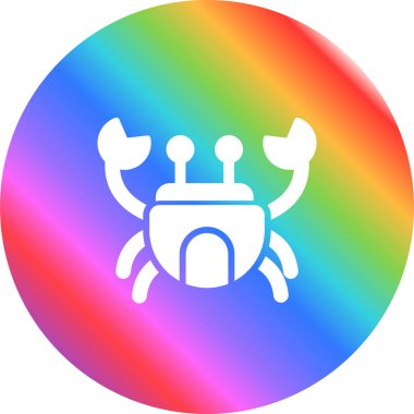 Yengeç simgesinin basit web çizimi