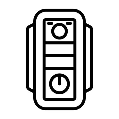 Masaüstü bilgisayar simgesi, vektör illüstrasyonu basit tasarım