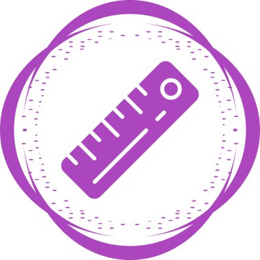 Cetvel web simgesi, vektör çizim