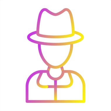 Casusluk simgesinin basit doğrusal çizimi