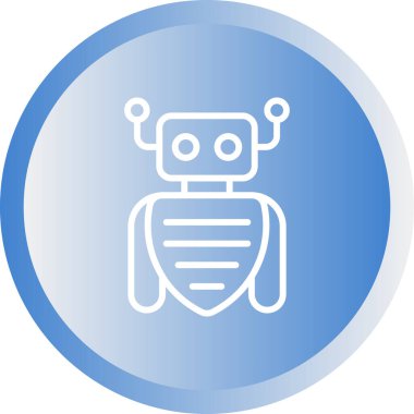 robot ağ simgesi, vektör illüstrasyonu