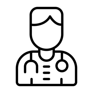 doktor simgesi, vektör illüstrasyonu basit tasarım