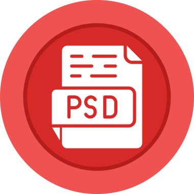 PSD web simgesi, basit vektör illüstrasyonu