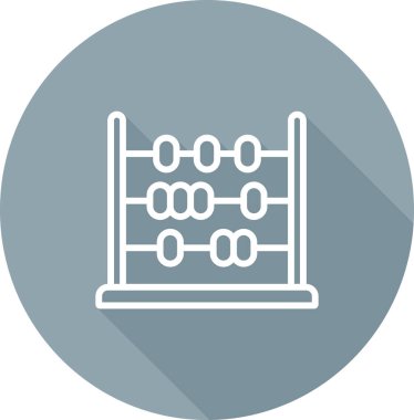 Abaküs. Web simgesi basit illüstrasyon   