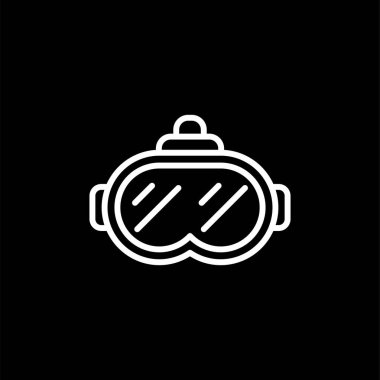 Sanal Gerçeklik kulaklık simgesi, vektör illüstrasyonu basit tasarım