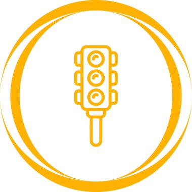 Semaphore web simgesi, vektör illüstrasyonu  