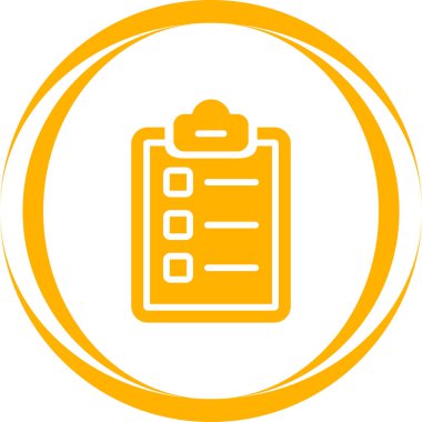 Kontrol listesi. Web simgesi basit illüstrasyon