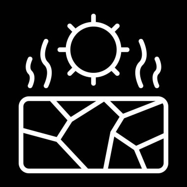 Kuraklık kavramı simgesinin web illüstrasyonu