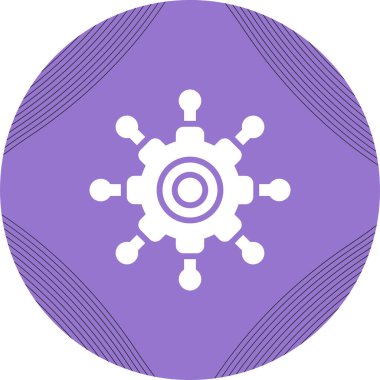 Microservices simgesi, vektör illüstrasyonu basit tasarım