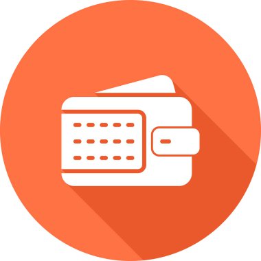 Cüzdan. Web simgesi vektör illüstrasyonu