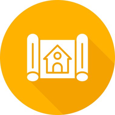 Ev Tasarımı simgesi, vektör illüstrasyonu