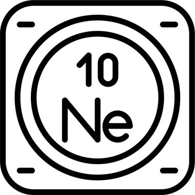 Neon kimyasal işaret simgesi, web illüstrasyonu