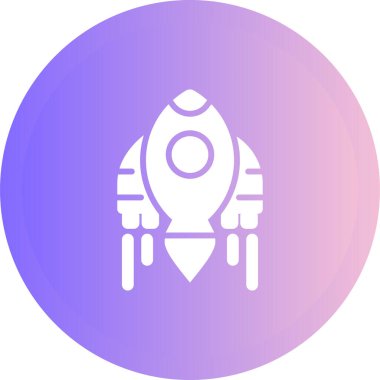 roket ağ ikonu vektör illüstrasyonu 