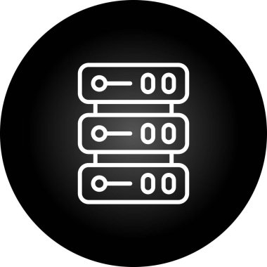 sunucu simgesi, vektör illüstrasyonu basit tasarım