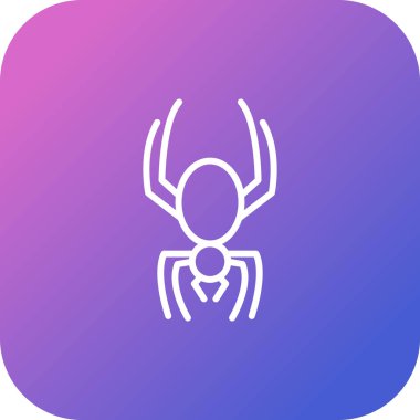 Örümcek ağı simgesi, vektör illüstrasyonu 