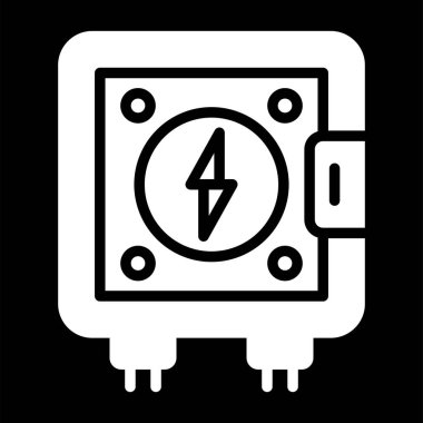 Outlet Kutusu simgesinin vektör illüstrasyonu